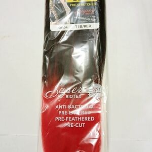 Super Biotex Pre-Stretched Hair in Red and Black